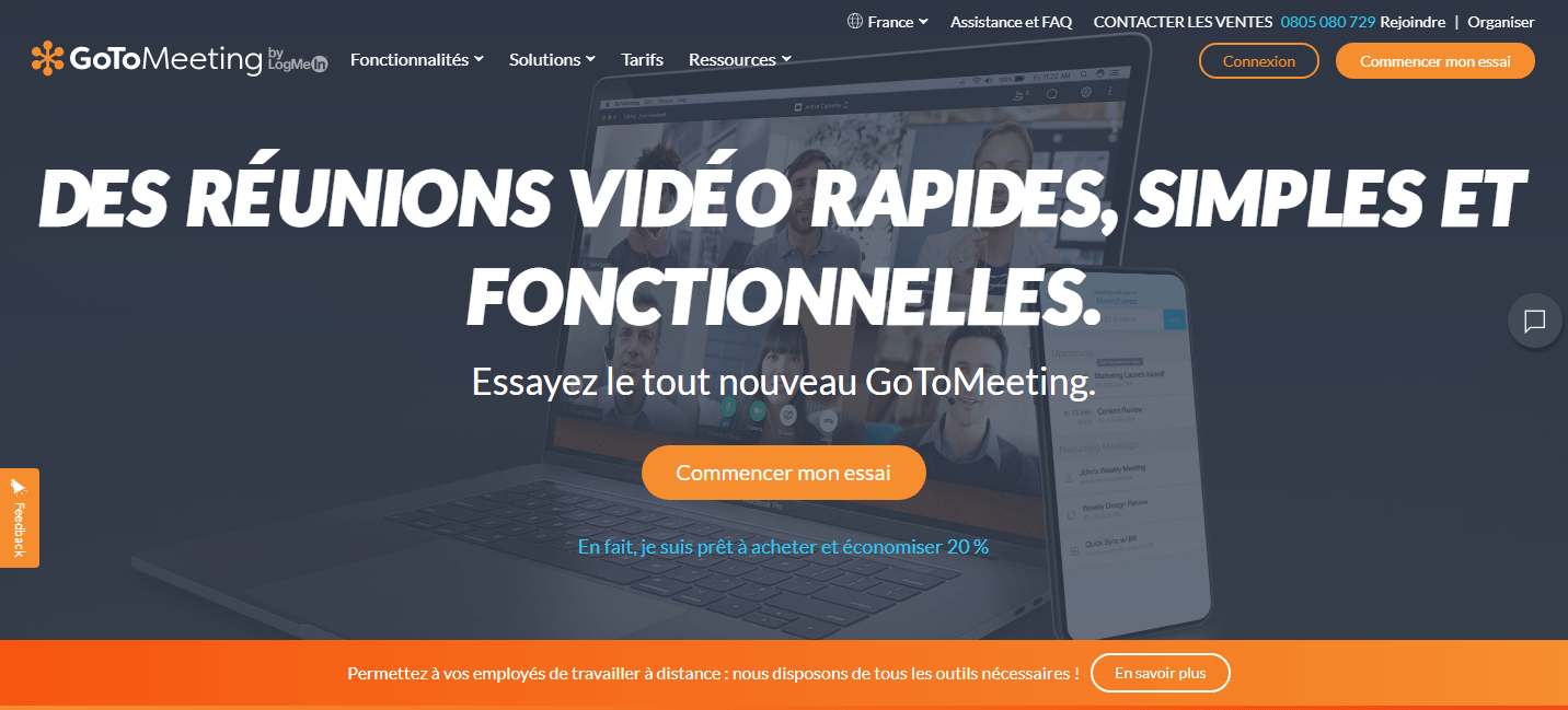 Les 12 meilleurs outils de conférence Web et de réunion en ligne en 2020 gotomeeting